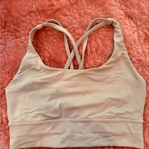 Lululemon long line energy Tan Sports Bra